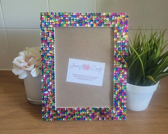 Colourful Sequin Photo Frame 6 x 8 inches