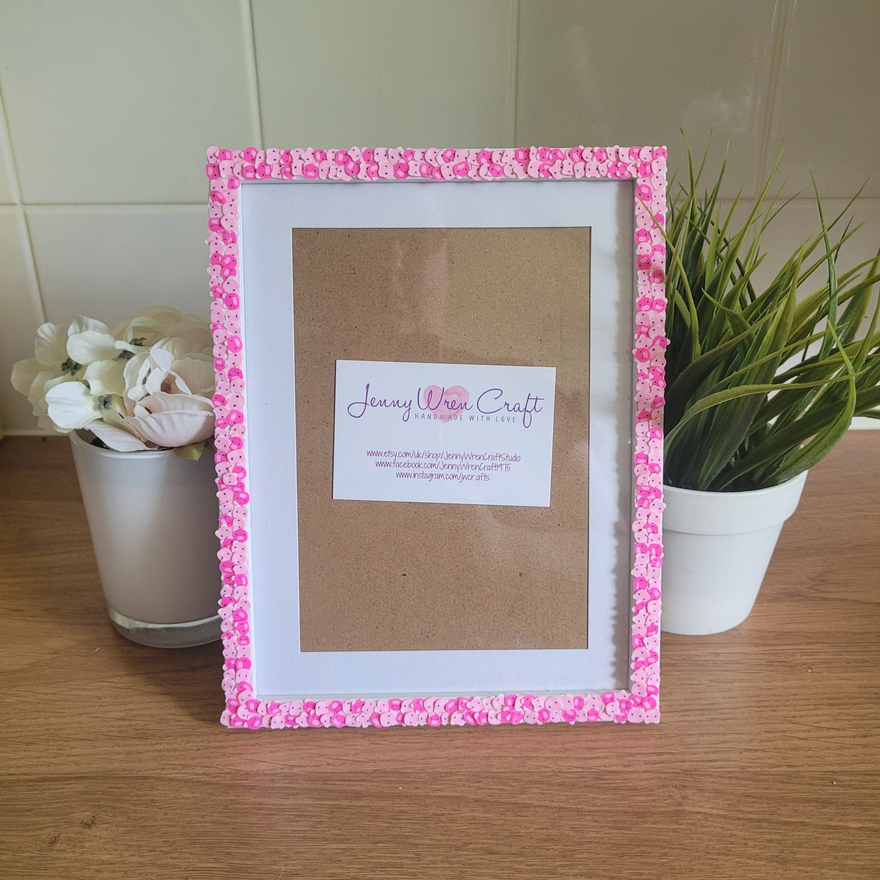 Pink Piggy Faces Clay Slices Photo Frame 6 X 8 Inches - Etsy