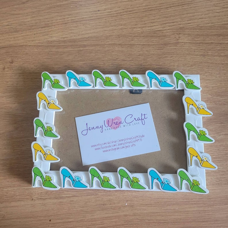 Colourful Wooden Stilettos Button Photo Frame 4 X 6 Inches - Etsy