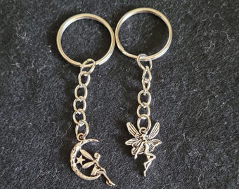 Silver Alloy Fairy Key Ring/Bag Tag
