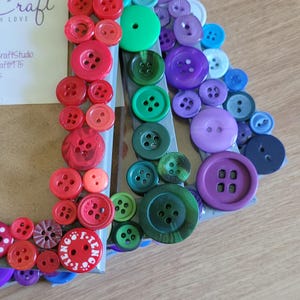 Colourful Recycled Acrylic Button Photo Frame 4 x 6 inches