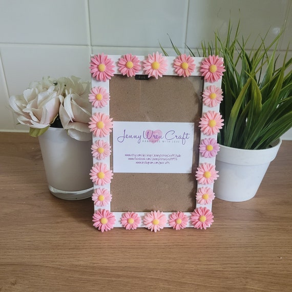 Pink Resin 3D Daisy Flatback Photo Frame 4 X 6 Inches - Etsy