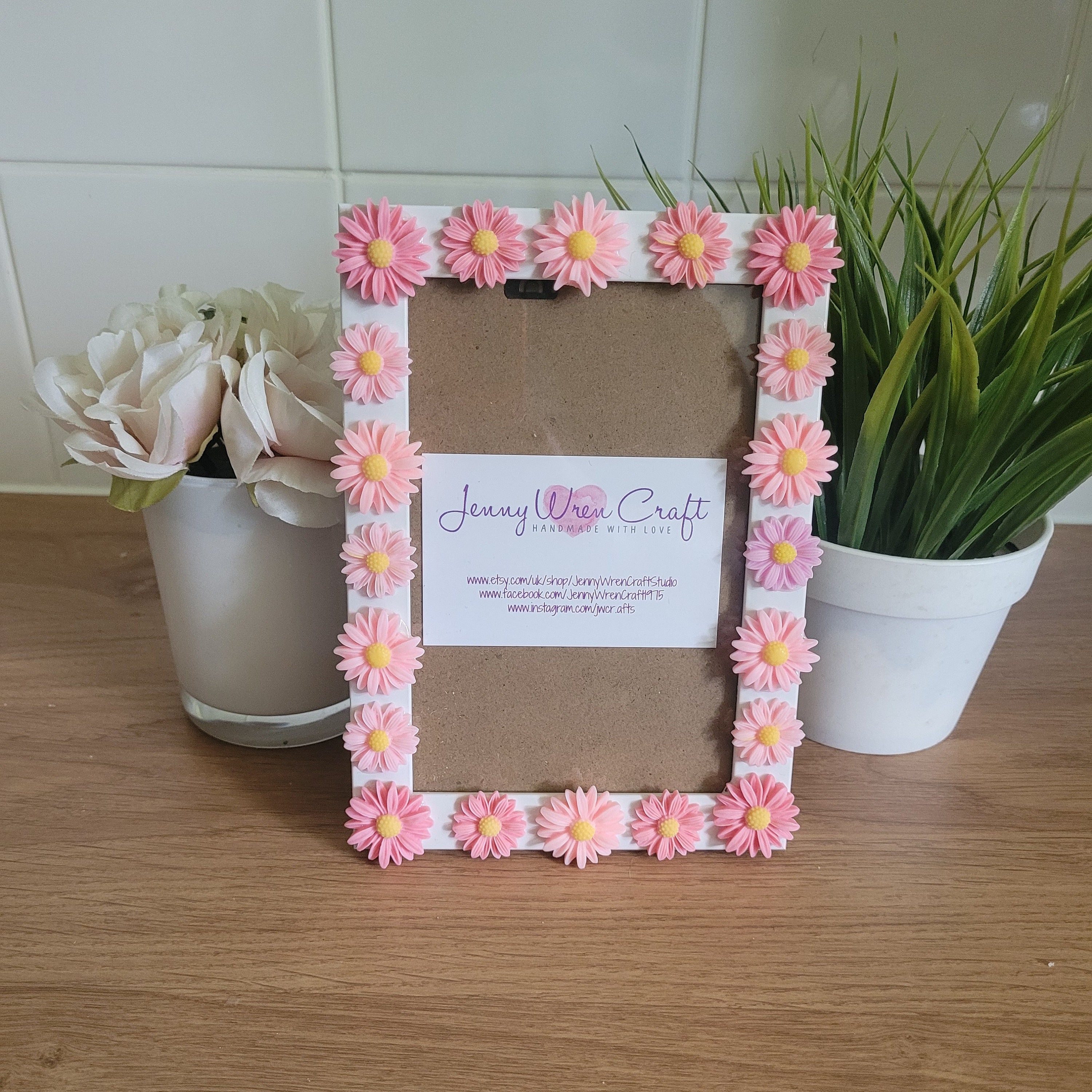 Pink Resin 3D Daisy Flatback Photo Frame 4 X 6 Inches - Etsy