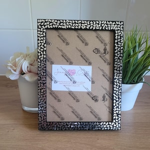 Silver Cowboy/Rodeo Confetti Photo Frame 6 x 8 inches