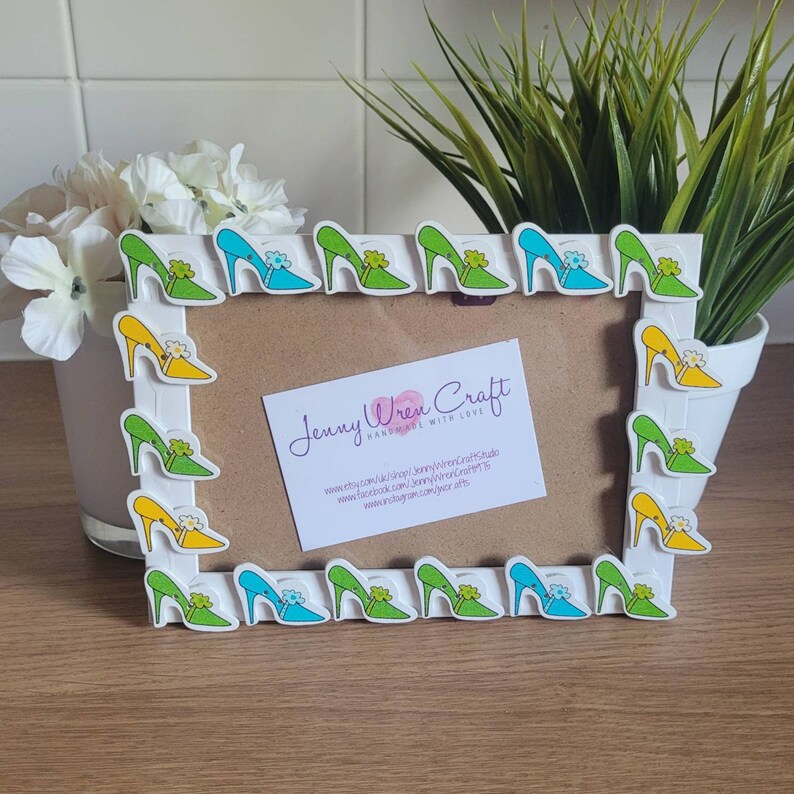 Colourful Wooden Stilettos Button Photo Frame 4 X 6 Inches - Etsy