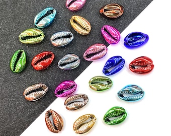 10PCS Natural Shell Loose Beads, 15x20mm UV Plated Conch/ Sea Snail ,Shell Bead Charm,DIY Necklace Earrings Jewelry Accessories Wholesale