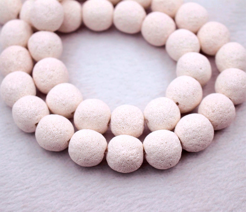 White Lava Round Beads,6mm 8mm 10mm 12mm Volcanic Rock Beads Beads Wholesale 15 inches 1 strand