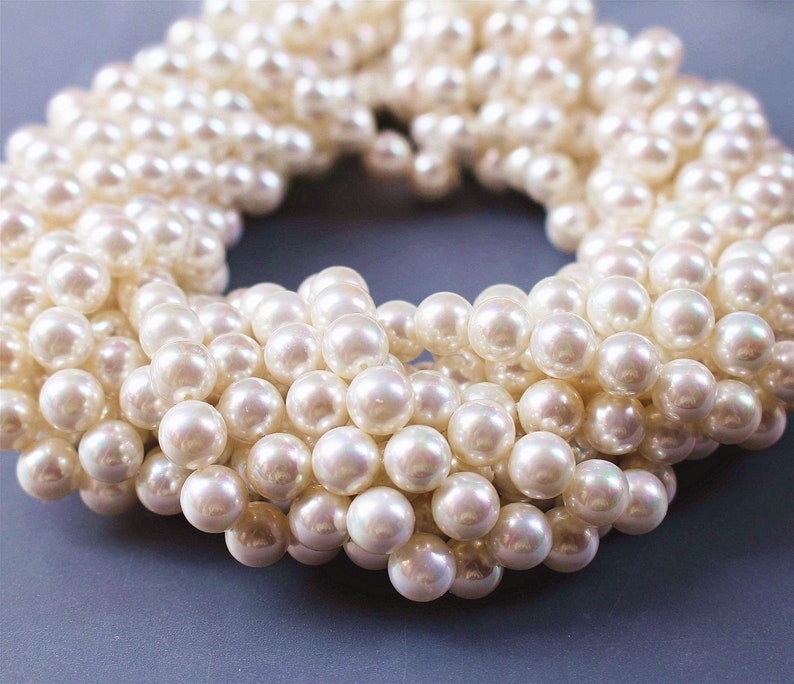South Sea Shell Pearls Round Beads Lvory Color 2mm 3mm 4mm Etsy