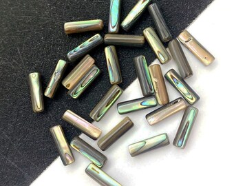 Natural Tubular Abalone Shell Beads,4x13mm Shell Beads, DIY Necklace Jewelry Accessories Wholesale, 15pcs