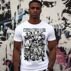 Hip Hop 50 Years | R & B History Graphic Tee | Black History Music Graphic Tee