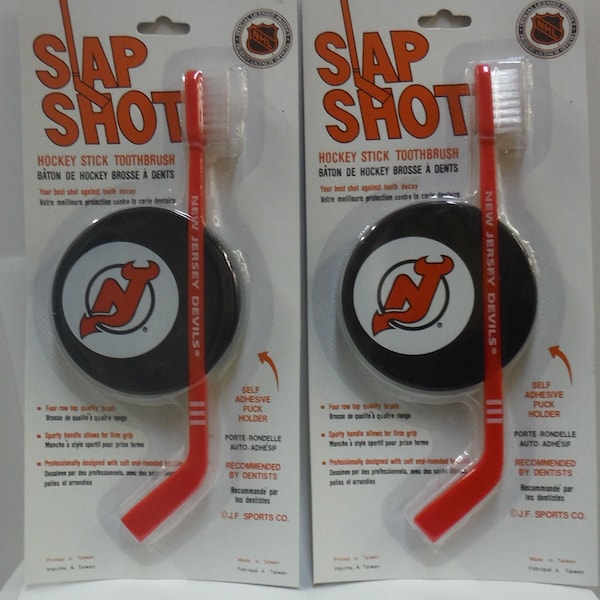 Paire de brosses à dents slap-shot Devils du New Jersey