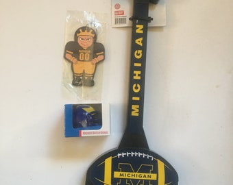 Michigan Wolverines J.F. SPORTS - Football Ice Scraper, Air Freshener and Magnetic Bottle Opener