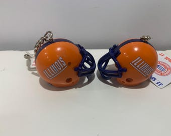 J.F. Sports - University of Illinois Fighting Illini Football Helmet Key Chain NCAA Licensed Product