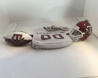 Three NCAA Licensed Lil' Sport College Jersey Key Chains - Texas A&M Aggies