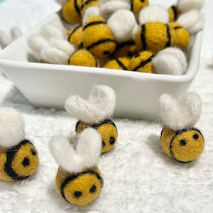 Wee Bees! 3 pcs Adorable Fuzzy Bees Child Toy Floral Accessory Decor