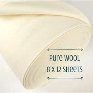 Ivory Off White Cream Merino Pure Wool Felt Craft Doll Embroidery Sheet