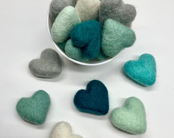 Felt Hearts Beach Collection 2024 Craft Garland Eco Decor Bowl Tiered Tray, Mobile, Nursery, Wedding Favour