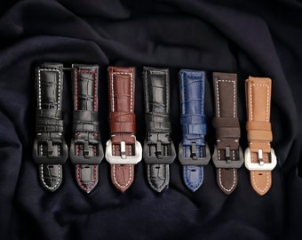 Cinturino di ricambio Panerai Cinturino per orologio in vera pelle con fibbia 20 22 24 26 mm