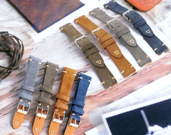 Cinturino in pelle scamosciata per orologio Omega x Swatch Speedmaster Moonswatch 20 mm 22 mm