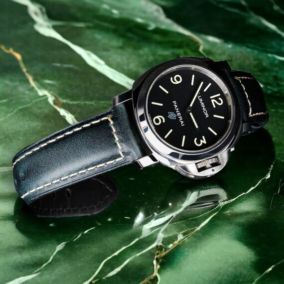Cinturino In Pelle Bovina Con Fibbia Acciaio Per Panerai Luminor – 22/24/26 Mm