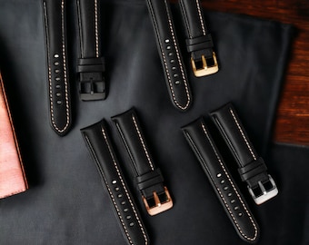 Cinturino in vera pelle per Omega x Swatch Speedmaster Moonswatch 20 mm