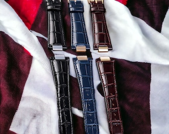 Leather Strap Fit for Patek Philippe Nautilus Watch 25MM