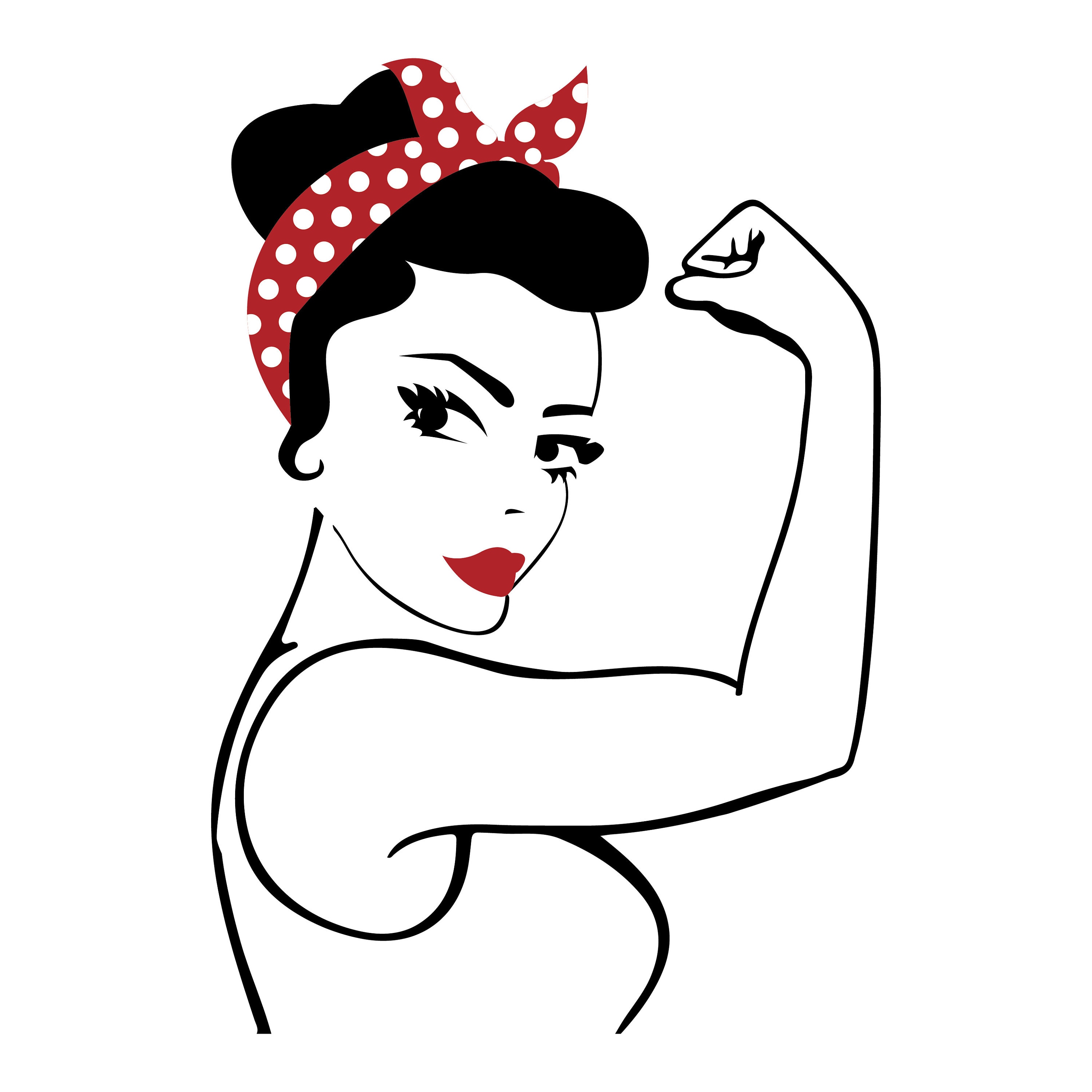 Rosie The Riveter Digital Svg Bundle Etsy