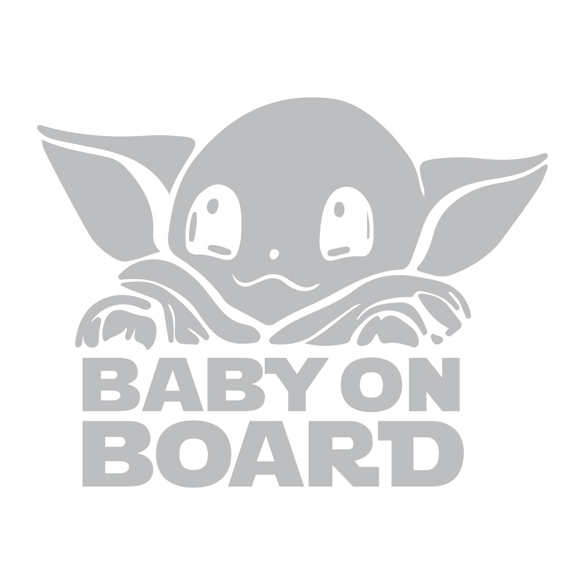 Baby Yoda Baby on Board Digital SVG Etsy