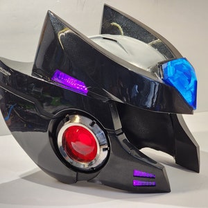 Zero Helmet Mega Man X Metallic Black - Fully Lit, Wearable 1:1 Scale