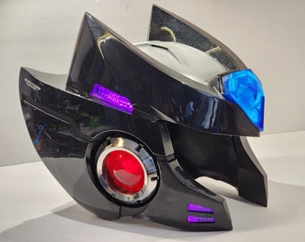 Zero Helmet Mega Man X Metallic Black - Fully Lit, Wearable 1:1 Scale