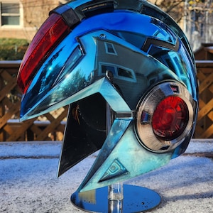 Mega Man X Chrome Blue Helmet - Fully Lit, 1:1 Scale