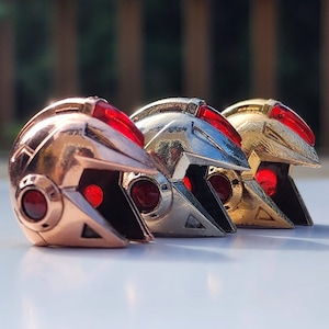 Mega Man X Helmet - Real Metal Plated Necklace, Keychain, Display Piece 1:10 Scale