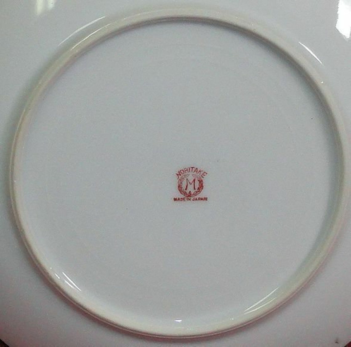 Plate Noritake M in Wreath Japan Lake Swan Sunset Etsy