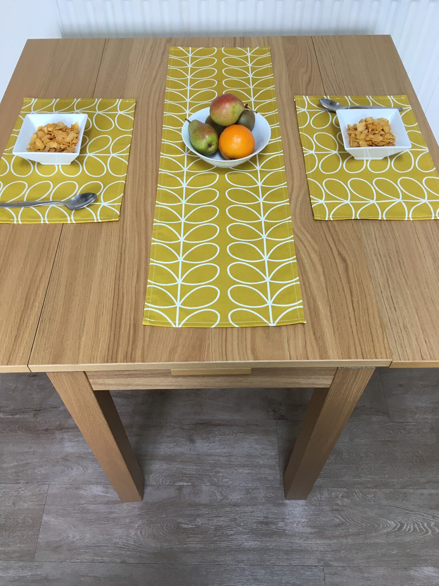 Orla Kiely Table Runner / Place Mats in Dandelion Linear Stem Etsy
