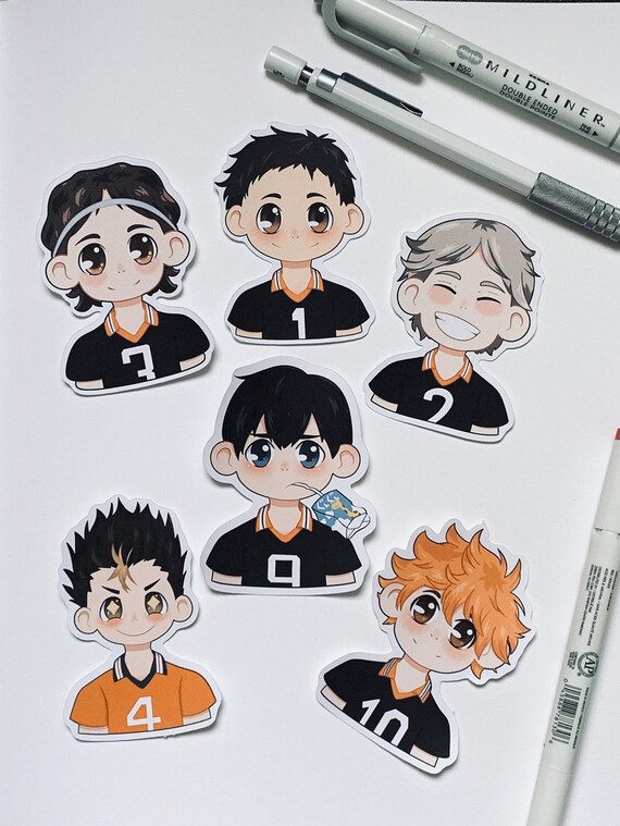 Haikyuu Karasuno Team Stickers Haikyuu Stickers Karasuno Etsy
