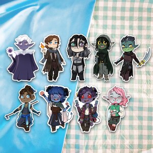 Critical Role Character Stickers | Critical Role | Mighty Nein Stickers