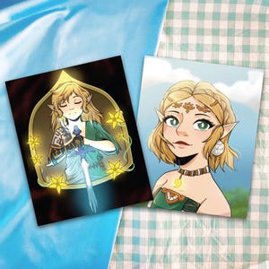 Link & Zelda Art Prints | Legend of Zelda | Tears of the Kingdom