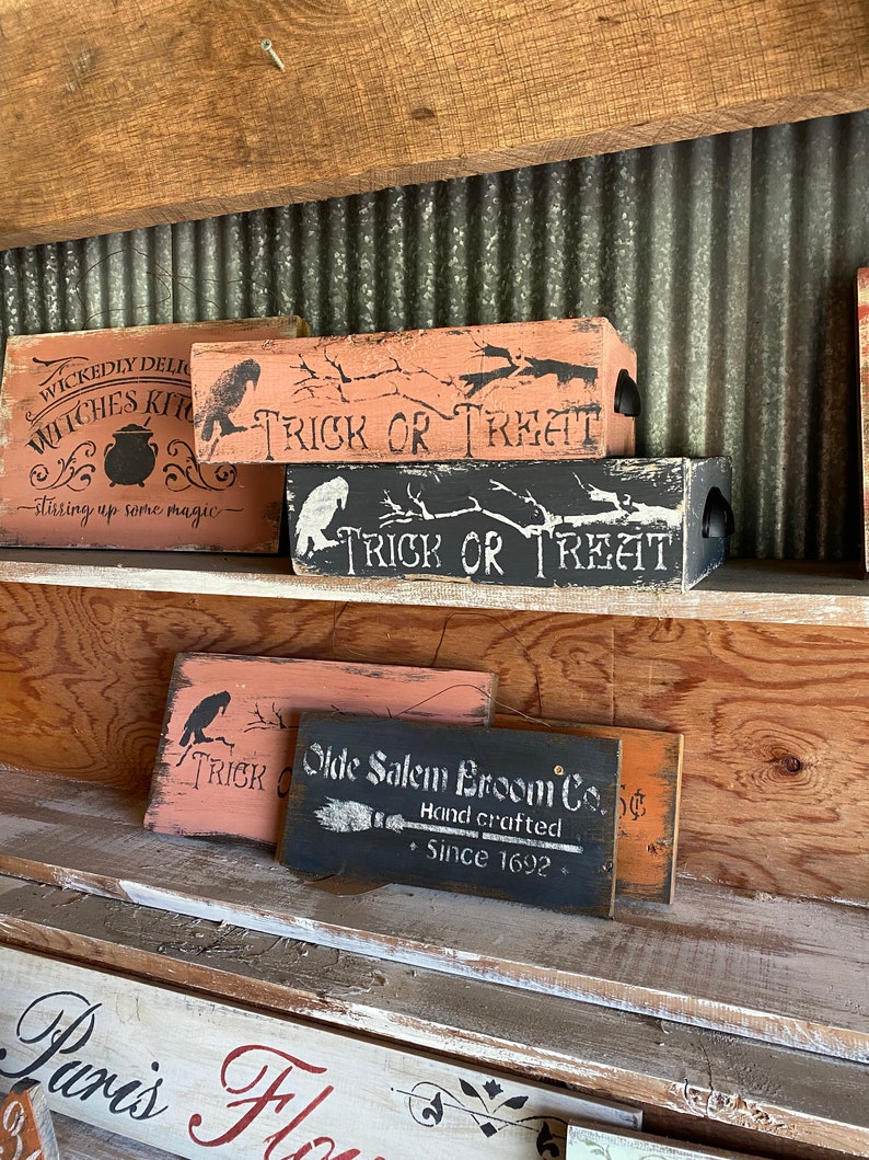 2 Orange Trick Ready Ship 12 Shabby, Black or Coral Salem Broom Company