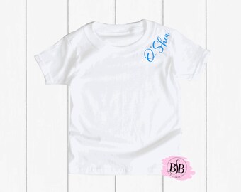 Monogrammed Children Shirts, Monogram Girls Shirt, Neck Monogram ...