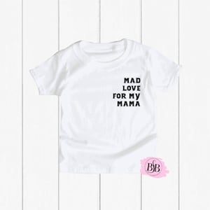 Mad Love For My Mama Shirt, Trendy Toddler Shirt, Toddler Shirt, Trendy Kids Clothes, Mamas Boy Shirt, Cute Boys Clothes, Kids Graphic Tee