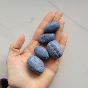 Blue Coral Jasper Tumble Stones, Crystal Tumble, Gemstone Tumble, Carved Blue Coral, Jasper Tumble