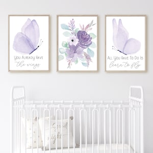 Purple baby nursery discount