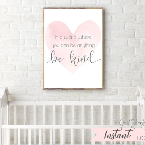 Pink Nursery Wall Decor for Baby Girl Nursery Blush Baby Etsy