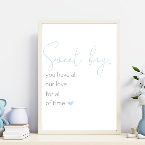 Personalized Light Blue Boy Nursery Decor Baby Boy Nursery Etsy