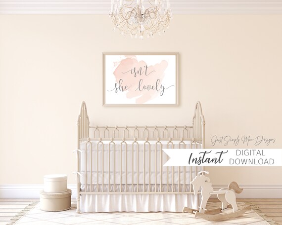 Blush Nursery Wall Decor for Baby Girl Nursery Pink Baby | Etsy