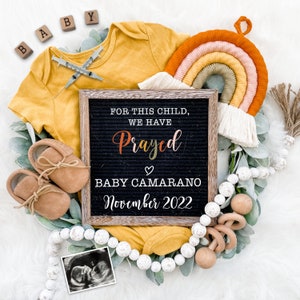IVF Zwangerschap Aankondiging Digitale Download voor Social Media -Miracle Rainbow Baby Aankondiging-Baby Reveal Board-Digitale Baby Aankondiging