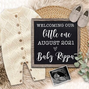 Pregnancy Announcement Digital Download for Social Media -Baby Announcement Flat Lay - Baby Reveal Board -Pregnancy Announcement Digital