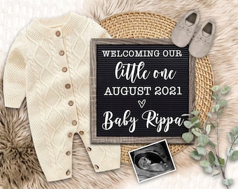 Pregnancy Announcement Digital Download for Social Media -Baby Announcement Flat Lay - Baby Reveal Board -Pregnancy Announcement Digital