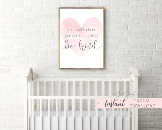 pink nursery wall decor