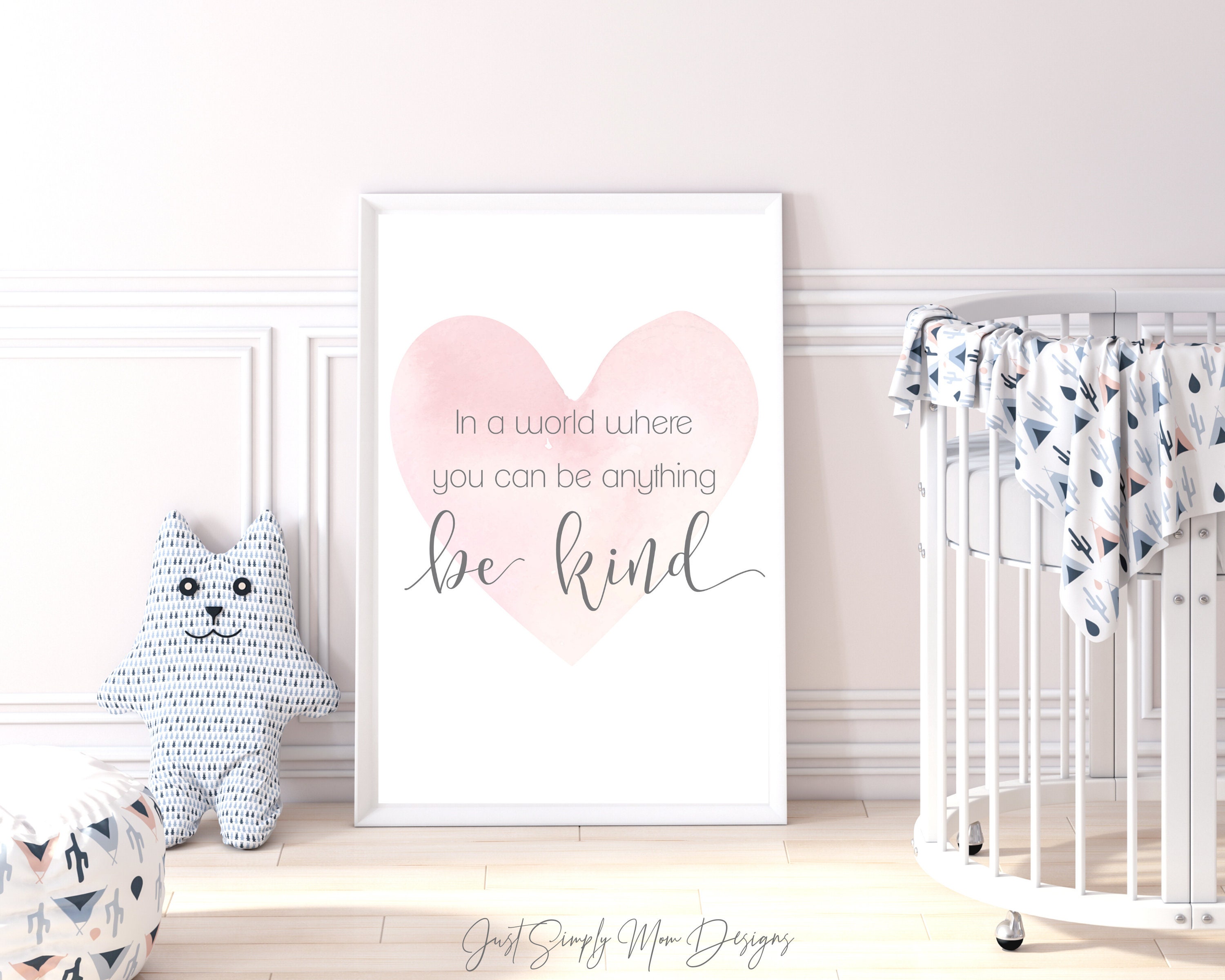 Pink Nursery Wall Decor for Baby Girl Nursery Blush Baby Etsy